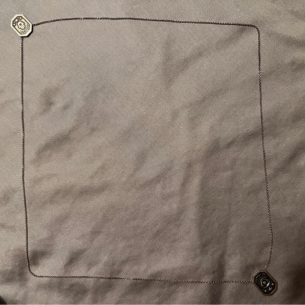 Sterling Silver Double Pendant Necklace- Protect Me- Charms Worn on Front & Back - Picture 11 of 11